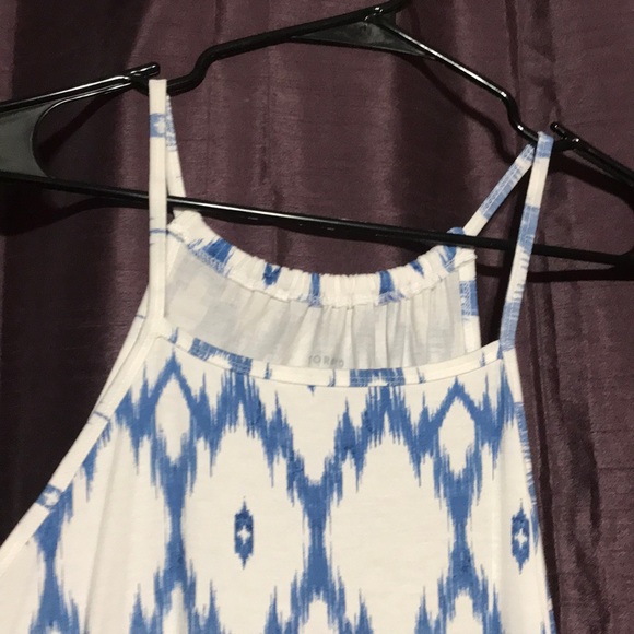 Blue and white high neck spring/summer top - Picture 2 of 4
